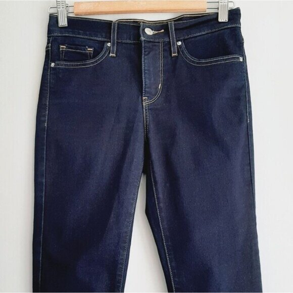 LEVI'S 312 | Shaping Slim Stretchy Dark Wash Crop Ankle Jeans Sz 25 Altered - Picture 2 of 15